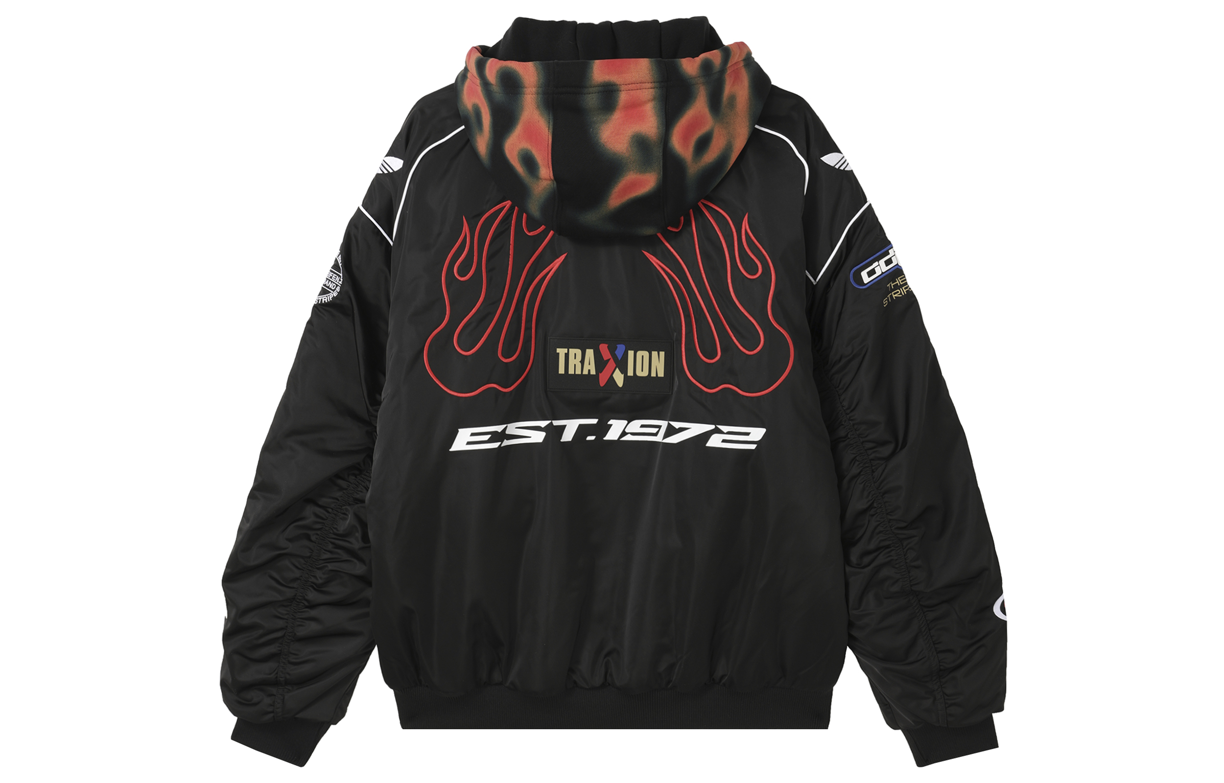 Lookbook (W) adidas Originals Jaket Hoodie Logo Hitam Mantel Katun. JW9747