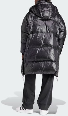 (W) 阿迪达斯Originals黑色长款连帽羽绒服外套. IR7119 Shop (W) 阿迪达斯Originals黑色长款连帽羽绒服外套. IR7119