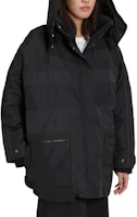 Shop (Women) adidas Originals Black Solid Zip-Up Puffer Jacket Long Sleeve HM2615