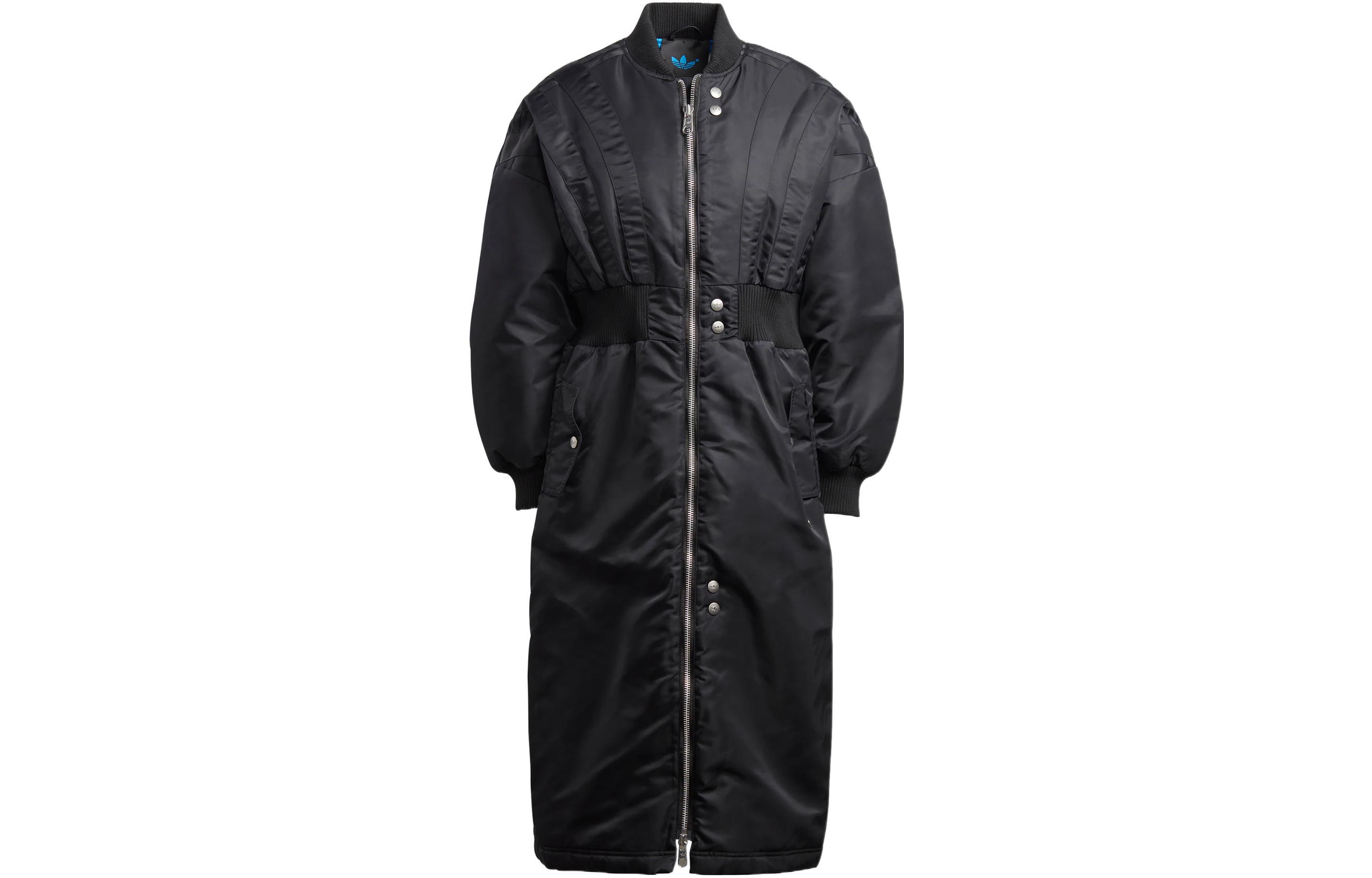 (Women) adidas Originals  Blue Version Long Sports Coat Black. HR3415