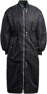 (Women) adidas Originals Blue Version Long Sports Coat Black. HR3415 Order (Women) adidas Originals Blue Version Long Sports Coat Black. HR3415