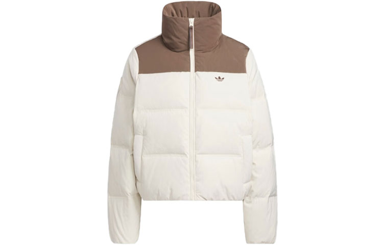 (Women) adidas Originals  Colorblock 3-Stripes Short Puffer Jacket - Off White IU4813 圖 2