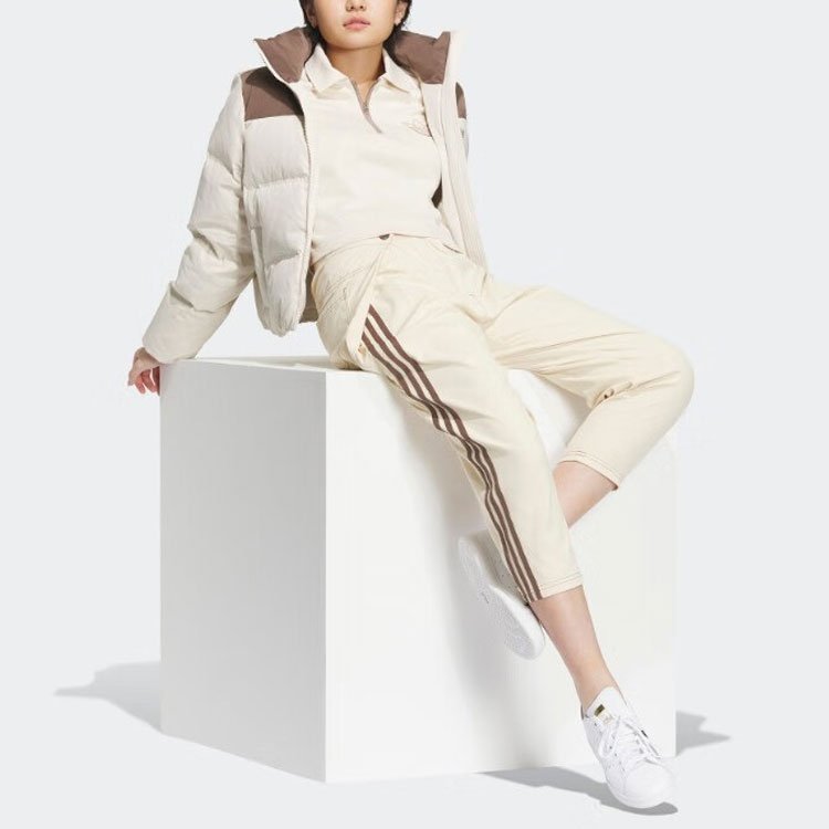 (Women) adidas Originals  Colorblock 3-Stripes Short Puffer Jacket - Off White IU4813 圖 5