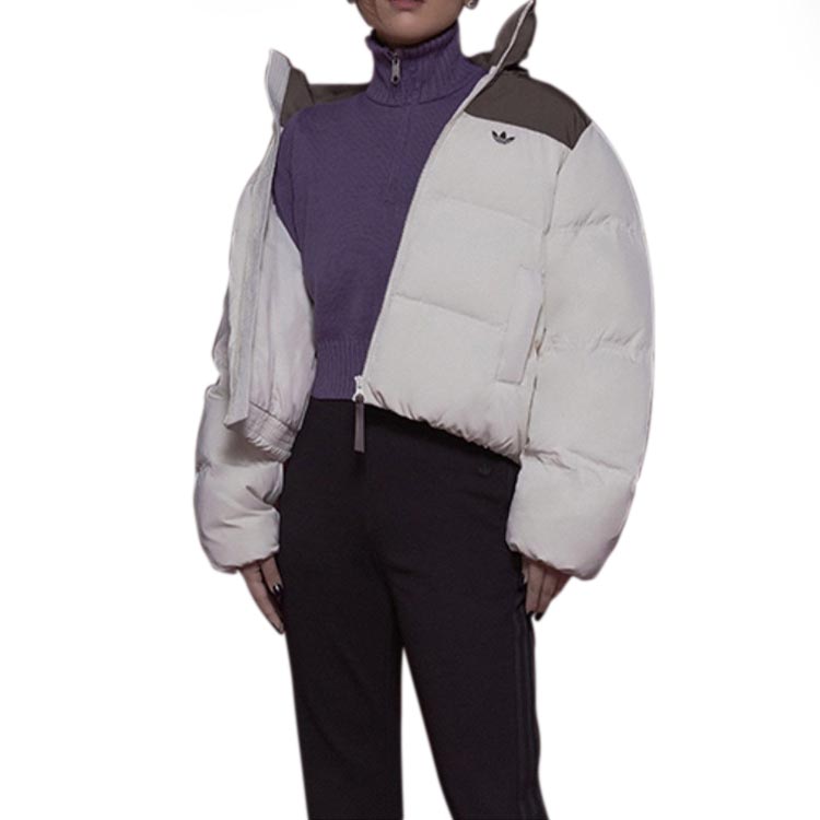 (Women) adidas Originals  Colorblock 3-Stripes Short Puffer Jacket - Off White IU4813 圖 6