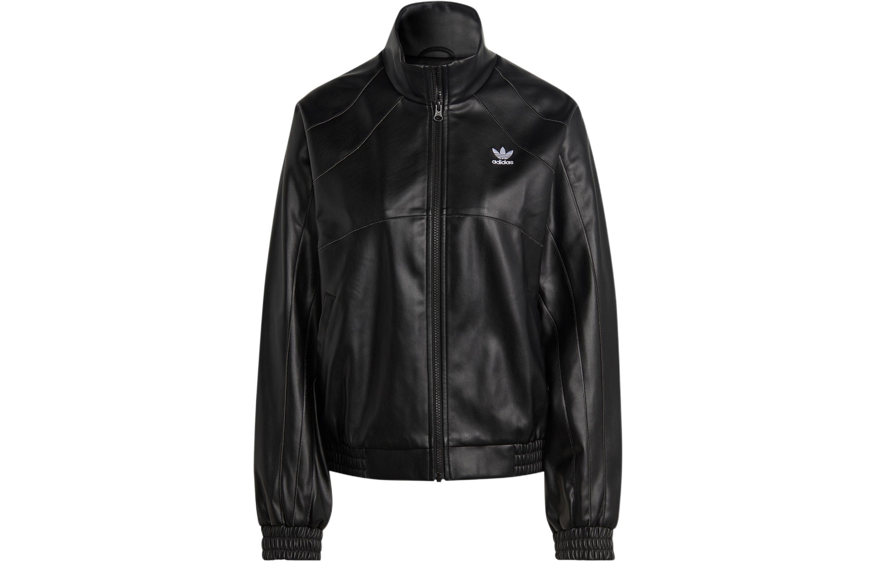 (Women) adidas Originals  Faux Leather PU Zip Jacket Black II6103 圖 2