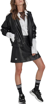 (W) Chaqueta adidas Originals de cuero sintético PU con cremallera Negra. II6103 Lookbook (W) Chaqueta adidas Originals de cuero sintético PU con cremallera Negra. II6103