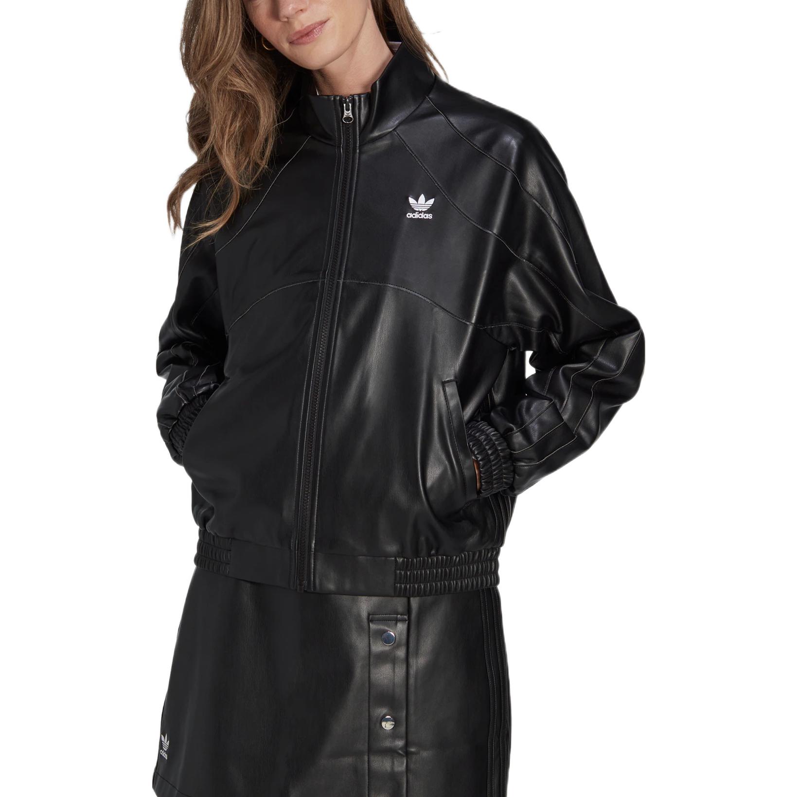 (Women) adidas Originals  Faux Leather PU Zip Jacket Black II6103 圖 4