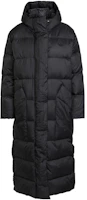 (Women) adidas Originals Long Down Jacket Black Hooded Mid-Length Puffer Coat. HK5241 (Women) adidas Originals Long Down Jacket Black Hooded Mid-Length Puffer Coat. HK5241