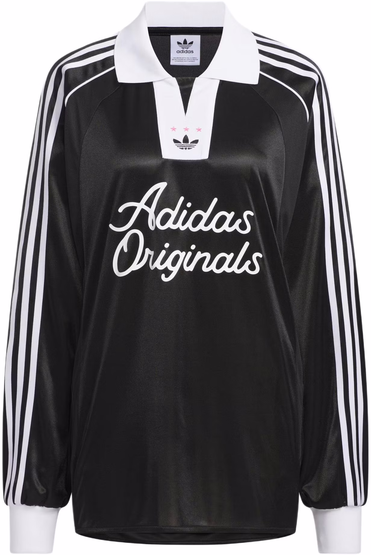 women-adidas-originals-long-sleeve-soccer-jersey-black-polo-shirt-jd-1127