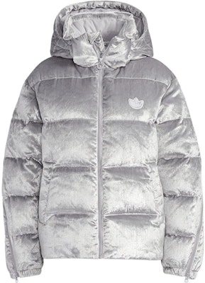 (Women) adidas Originals Metallic Silver Logo Embroidered Puffer Down Jacket. H37077 Buy (Women) adidas Originals Metallic Silver Logo Embroidered Puffer Down Jacket. H37077