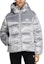 Lookbook (Women) adidas Originals Metallic Silver Logo Embroidered Puffer Down Jacket. H37077
