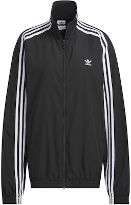 (W) adidas Originals 復古寬版運動外套 黑色飾邊條紋設計 JJ3361 Buy (W) adidas Originals 復古寬版運動外套 黑色飾邊條紋設計 JJ3361
