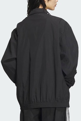 (Women) adidas Originals Oversized Retro Track Jacket Black Trim Striped Design JJ3361 Shop (Women) adidas Originals Oversized Retro Track Jacket Black Trim Striped Design JJ3361