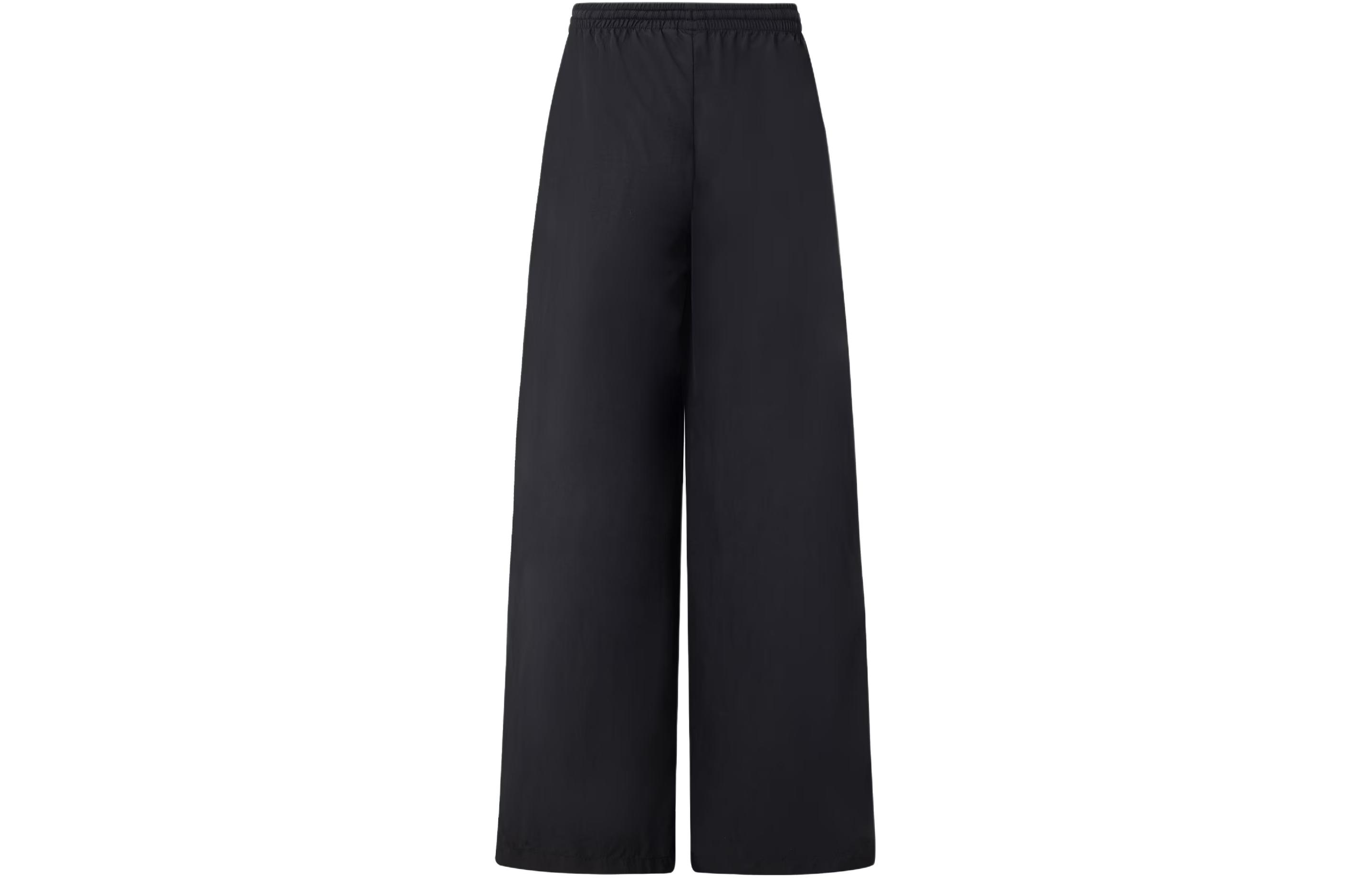 Lookbook (W) adidas Originals Seluar Trek Oversized Hitam Retro Wide-Leg Knit Joggers. JJ3359