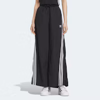 Details for (W) adidas Originals 黑色復古寬管針織運動長褲 排扣運動休閒褲。 JJ3359