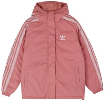 (Women) adidas Originals Pink Hooded Long Sleeve Down Jacket FL0030 (Women) adidas Originals Pink Hooded Long Sleeve Down Jacket FL0030
