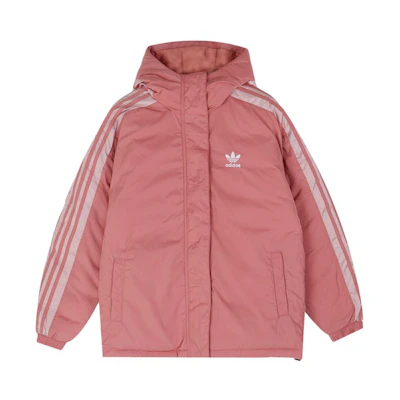 (Women) adidas Originals Pink Hooded Long Sleeve Down Jacket FL0030