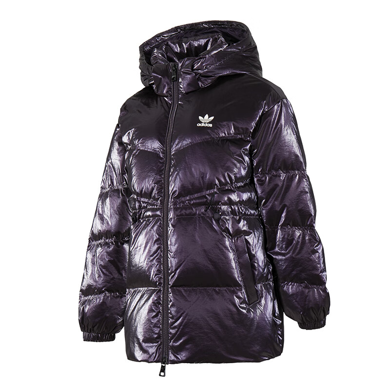 (Women) adidas Originals  Purple Hooded Down Jacket - Warm & Stylish JD3780