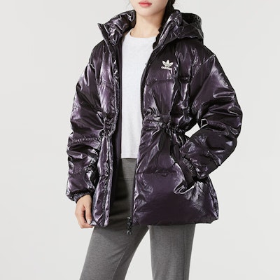 (W) 阿迪达斯 Originals 紫色连帽羽绒服 - 保暖时尚 JD3780 Shop (W) 阿迪达斯 Originals 紫色连帽羽绒服 - 保暖时尚 JD3780