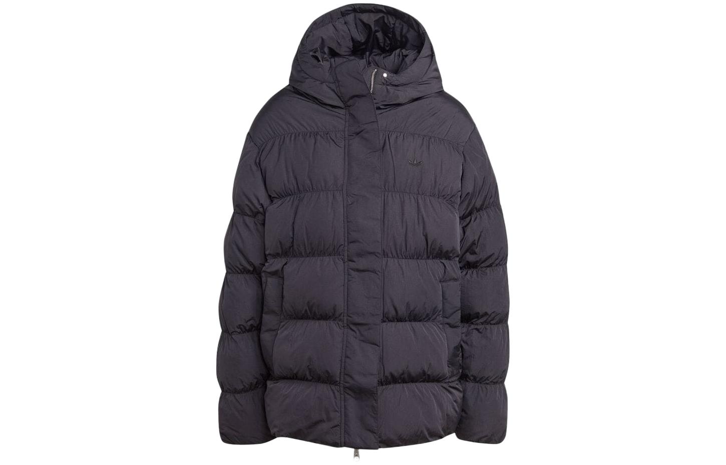 (Women) adidas Originals  Quilted Full-Zip Hooded Jacket Black II8467