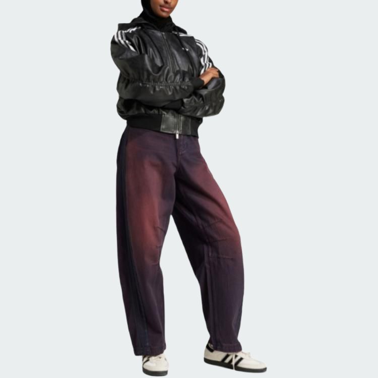 Lookbook (W) adidas Originals Jaket Hitam Stripe Logo Fit Santai Katun. JX9225