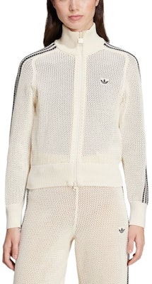 (Women) adidas Originals Retro Knit Track Jacket White with Striped Zipper Design JD1082 Order (Women) adidas Originals Retro Knit Track Jacket White with Striped Zipper Design JD1082