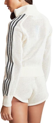 (Women) adidas Originals Retro Knit Track Jacket White with Striped Zipper Design JD1082 Shop (Women) adidas Originals Retro Knit Track Jacket White with Striped Zipper Design JD1082