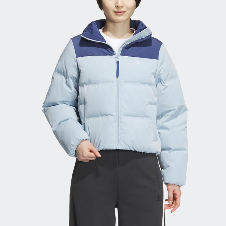 (Women) adidas Originals  Short Puffer Jacket Light Blue 3-Stripes Design. IU4814 圖 3