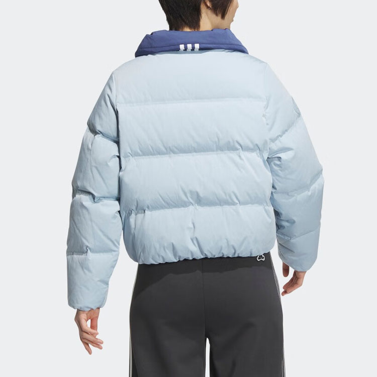 (Women) adidas Originals  Short Puffer Jacket Light Blue 3-Stripes Design. IU4814 圖 4