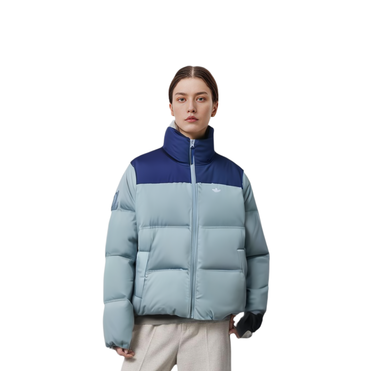 (Women) adidas Originals  Short Puffer Jacket Light Blue 3-Stripes Design. IU4814 圖 7