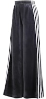 (Women) adidas Originals Velvet Loose Track Pants Black 3-Stripes Retro Design. IT9405 (Women) adidas Originals Velvet Loose Track Pants Black 3-Stripes Retro Design. IT9405