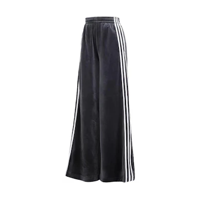 (Women) adidas Originals Velvet Loose Track Pants Black 3-Stripes Retro Design. IT9405