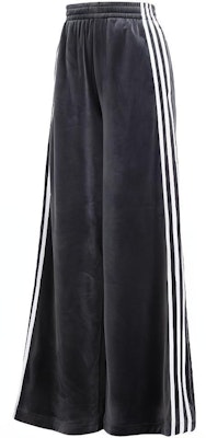 (Women) adidas Originals Velvet Loose Track Pants Black 3-Stripes Retro Design. IT9405 Order (Women) adidas Originals Velvet Loose Track Pants Black 3-Stripes Retro Design. IT9405