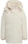Order (Women) adidas Originals White Hooded Parka Jacket with Zip Front. HK5249