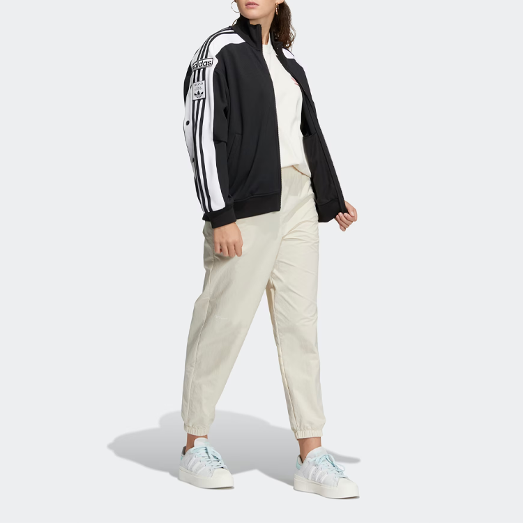 (Women) adidas Originals Adibreak Black Retro Track Jacket with Stripes Zip Collar HY4261 圖 3