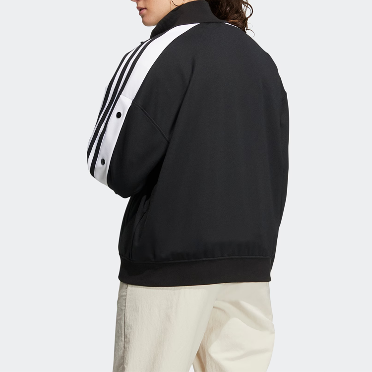 (Women) adidas Originals Adibreak Black Retro Track Jacket with Stripes Zip Collar HY4261 圖 5