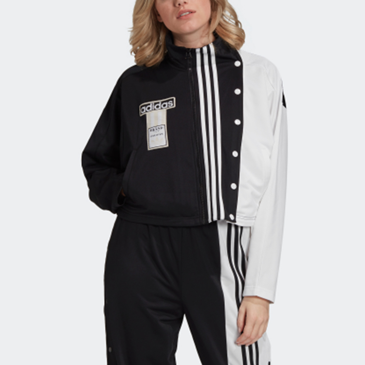 Shop (W) 아디다스 오리지널스 아디브레이크 WB 어반 스트라이프 숏 트랙 자켓 GJ6561