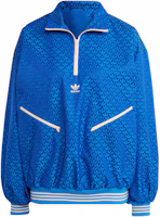 Order (W) adidas Originals 復古70s半拉鍊Monogram藍色套頭外套 IK7882