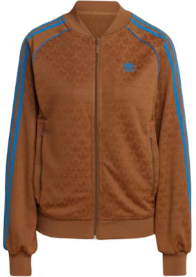 (W) adidas Originals 復古條紋70s標誌印花運動外套 棕色 女款 IK7873 Shop (W) adidas Originals 復古條紋70s標誌印花運動外套 棕色 女款 IK7873