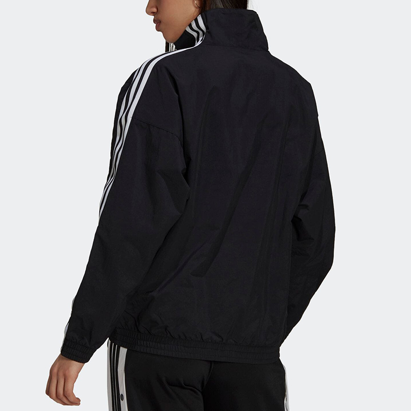 Purchase (W) adidas Originals Adicolor Jaket Track Hitam 3-Stripes Edisi Musim Gugur. H20540