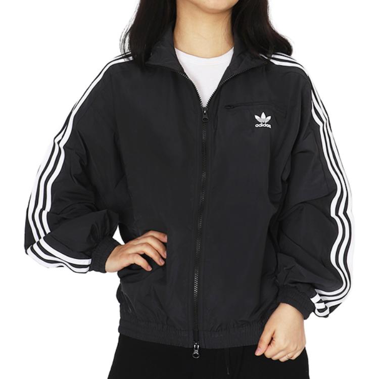 (Women) adidas Originals Adicolor Black Track Jacket Retro Stripe Logo Design HM2152 圖 6
