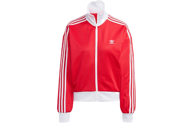 (Women) adidas Originals Adicolor Classics Red 3-Stripes Loose Track Jacket IK0431