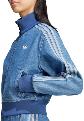 (W) 아디다스 오리지널스 아디컬러 데님 빈티지 인디고 스트라이프 집업 재킷 JD2570 Details for (W) 아디다스 오리지널스 아디컬러 데님 빈티지 인디고 스트라이프 집업 재킷 JD2570
