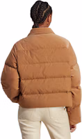 Shop (Women) adidas Originals Adicolor Heritage Now Brown Velvet Puffer Jacket Winter IB2028