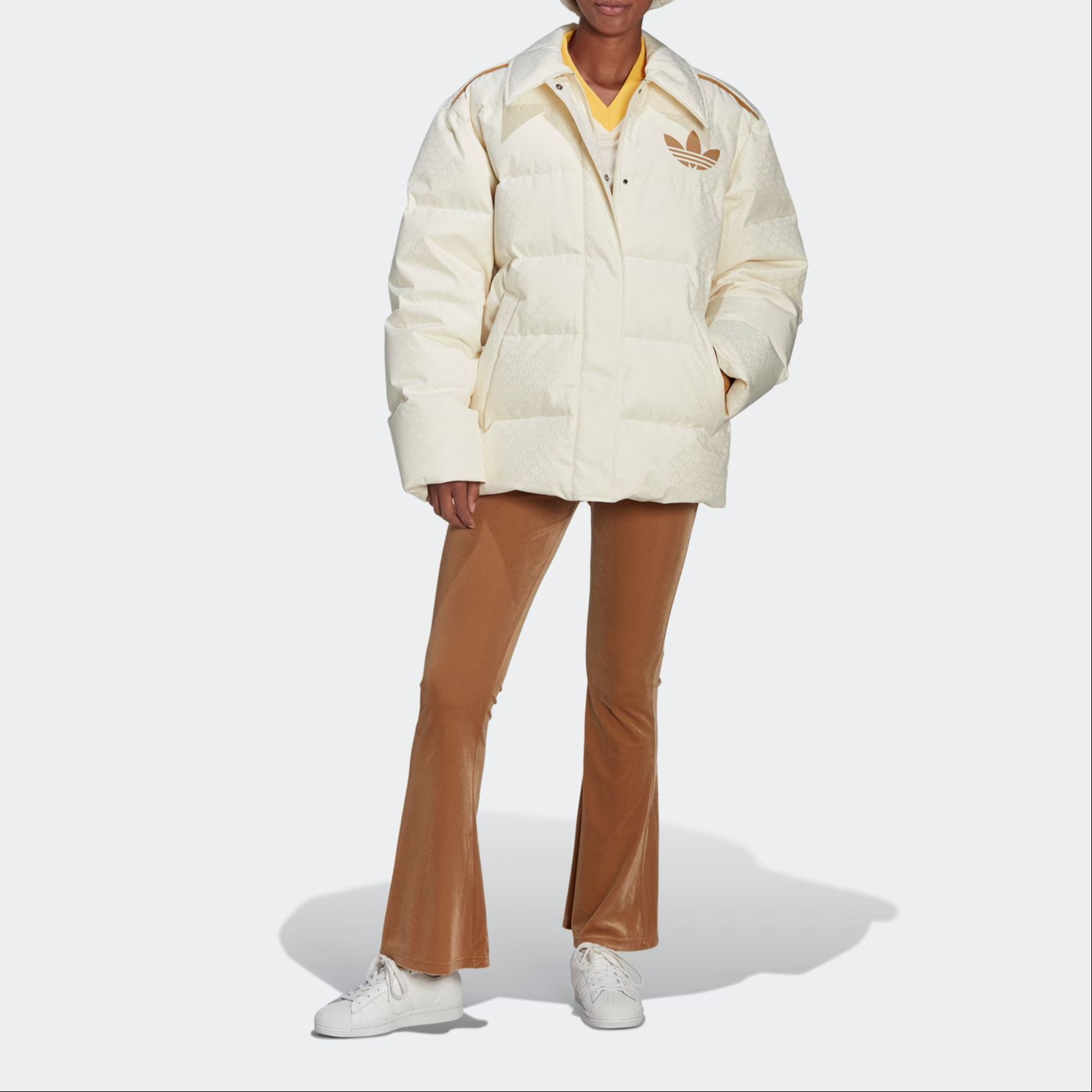 Purchase (W) Chaqueta Beige adidas Originals Adicolor Heritage Now Puffer de Manga Larga. IB2024