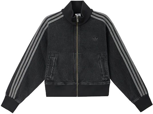 (Women) adidas Originals Adicolor Retro Track Jacket Zip Denim Black Striped JD3110 Order (Women) adidas Originals Adicolor Retro Track Jacket Zip Denim Black Striped JD3110