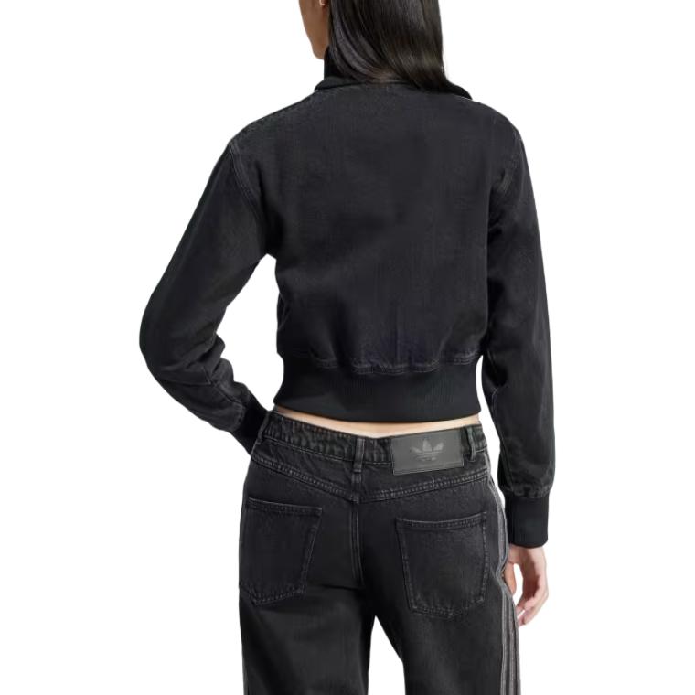 (Women) adidas Originals Adicolor Retro Track Jacket Zip Denim Black Striped JD3110 圖 4