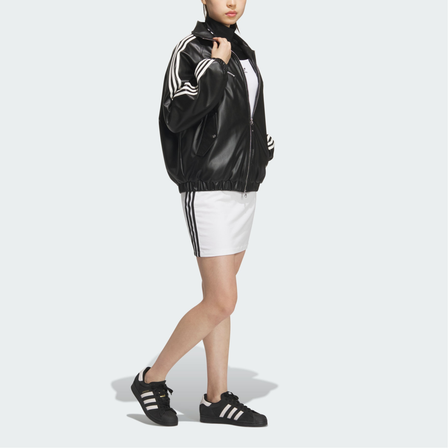 Purchase (Women) adidas Originals Adicolor Sport Pul Jacket  Black Retro Casual Long Sleeve JD3778