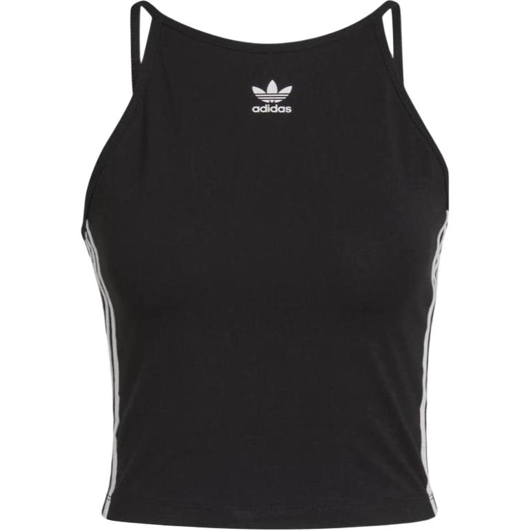 (Women) adidas Originals Adicolor Trefoil Logo Striped Tank Top - Black HC1978