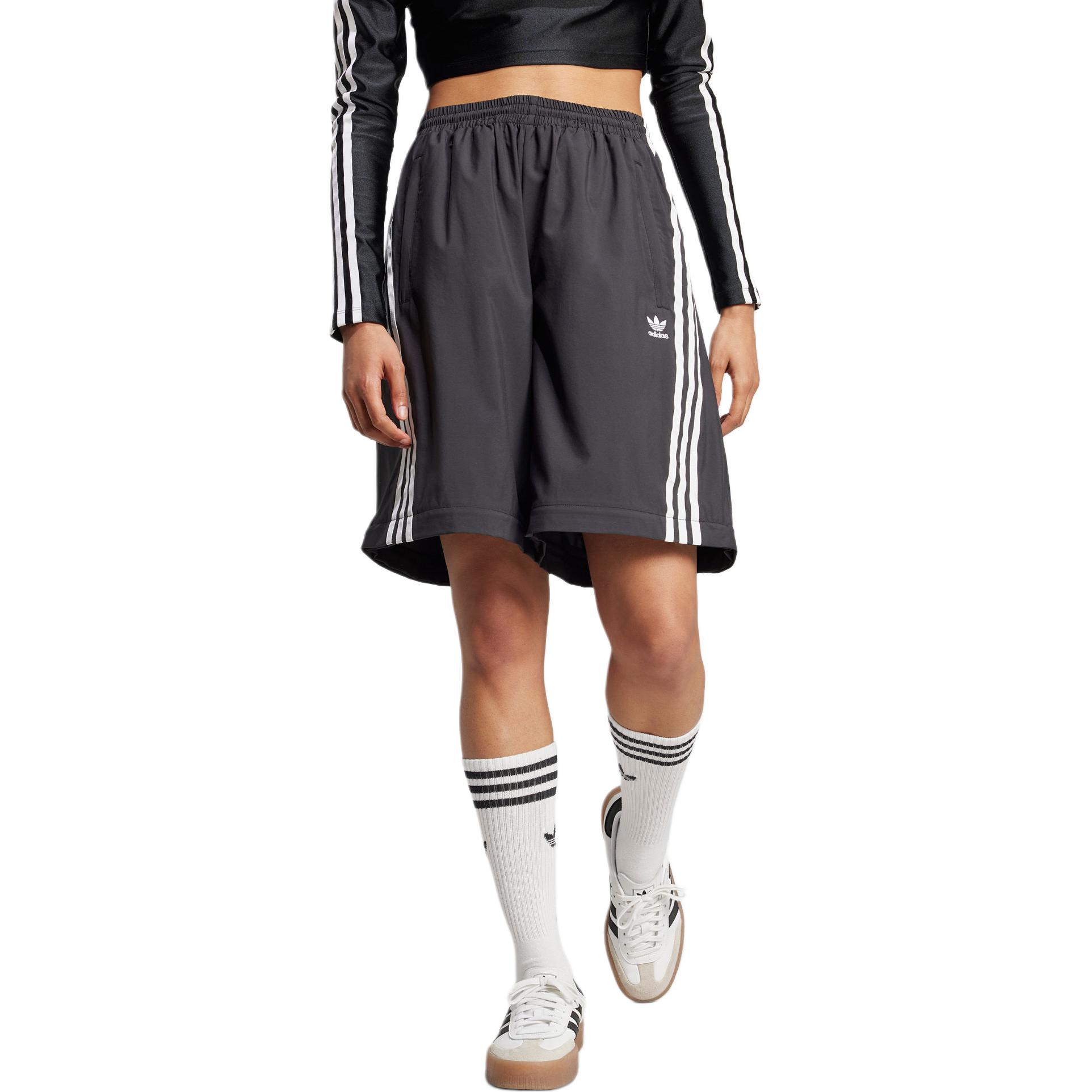 Lookbook (W) 阿迪达斯 Originals Adilenium 2 黑色复古宽腿休闲长裤 JM9254